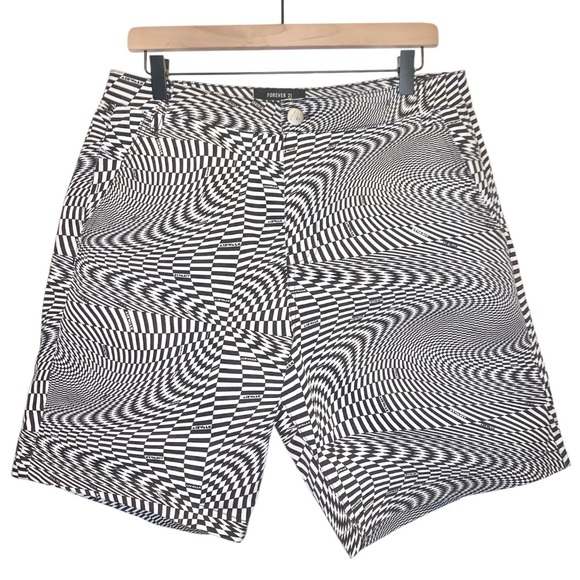 MENS TRIPPY CHECKERED CHINO SHORTS SIZE 30 - Picture 7 of 8